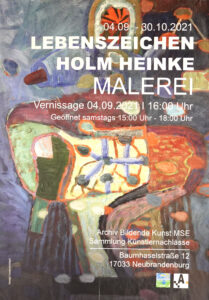 Ausstellungsplakat Holm Heinke 2021